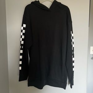 Black hoodie with detail on sleeves